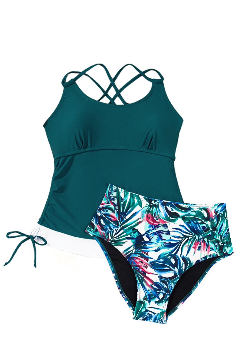 Mix-and-match 2pcs Tankini Swimsuit