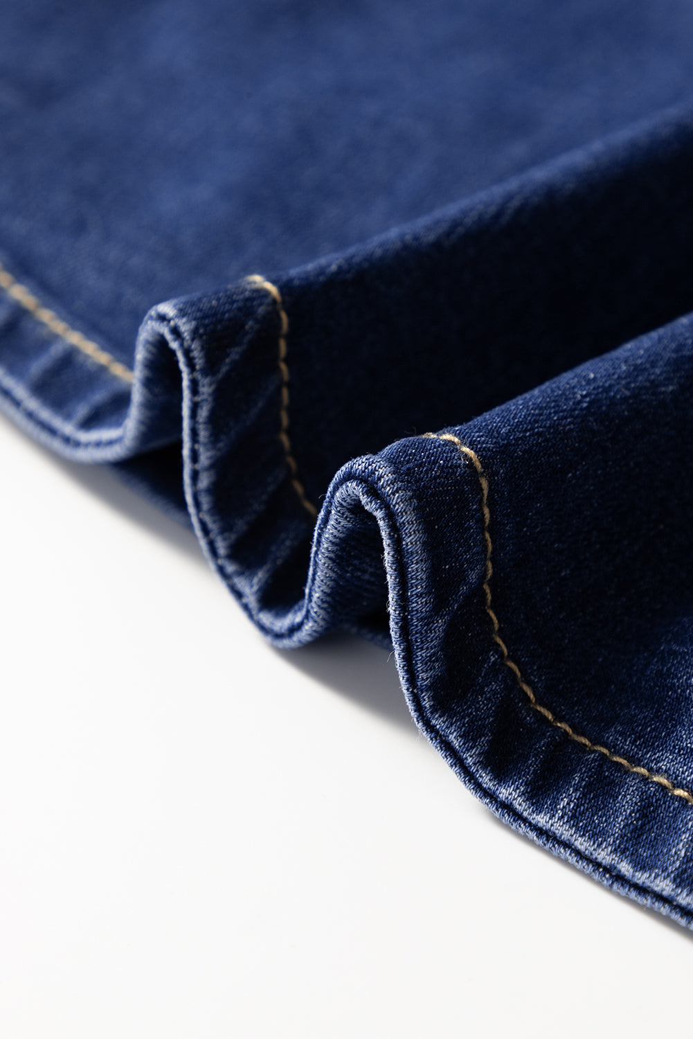 Wrapped Buttoned High Waist Denim Shorts