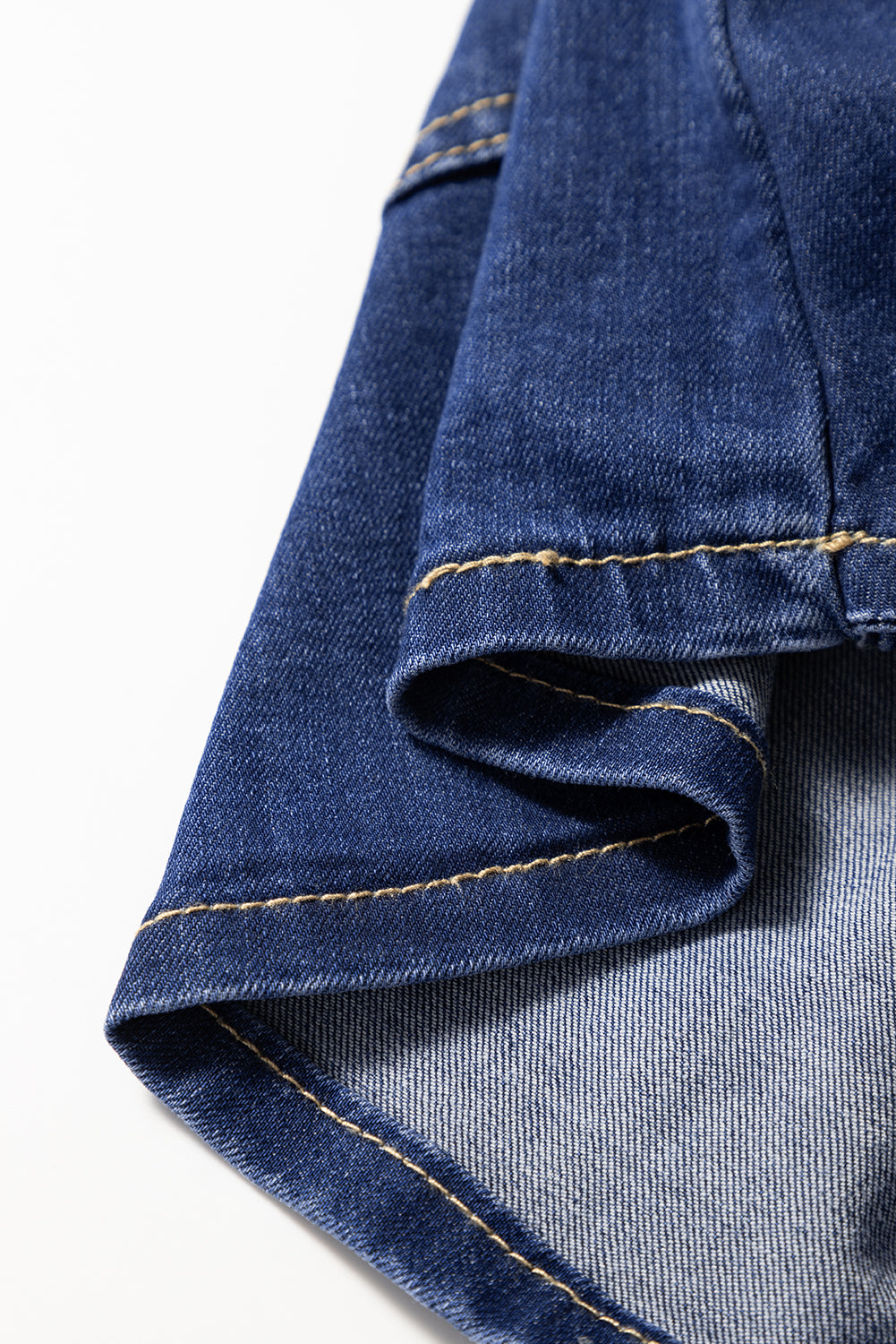 Wrapped Buttoned High Waist Denim Shorts