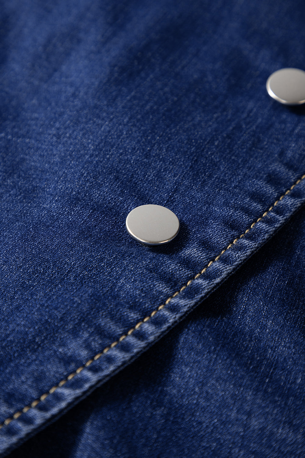 Wrapped Buttoned High Waist Denim Shorts