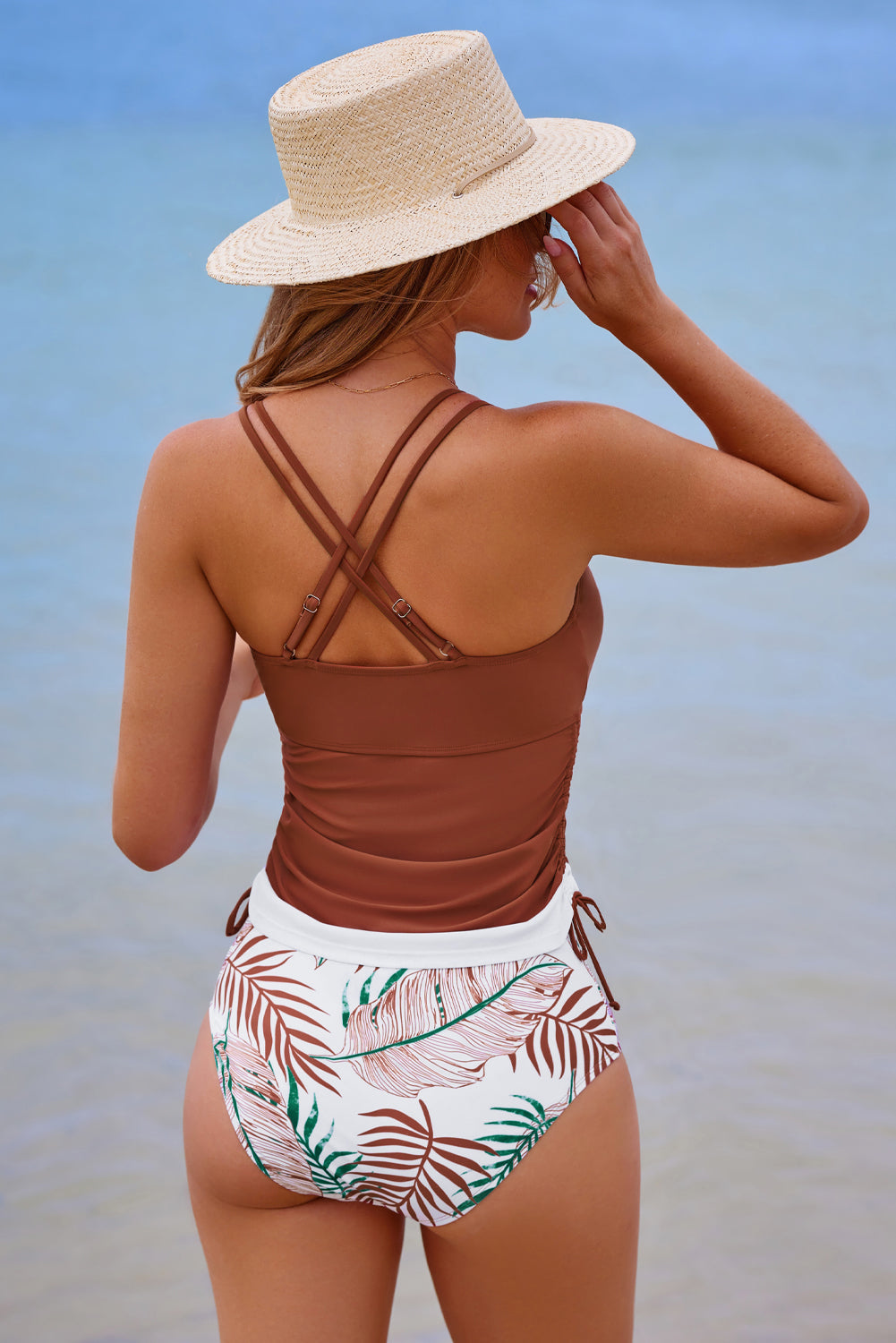 Mix-and-match 2pcs Tankini Swimsuit