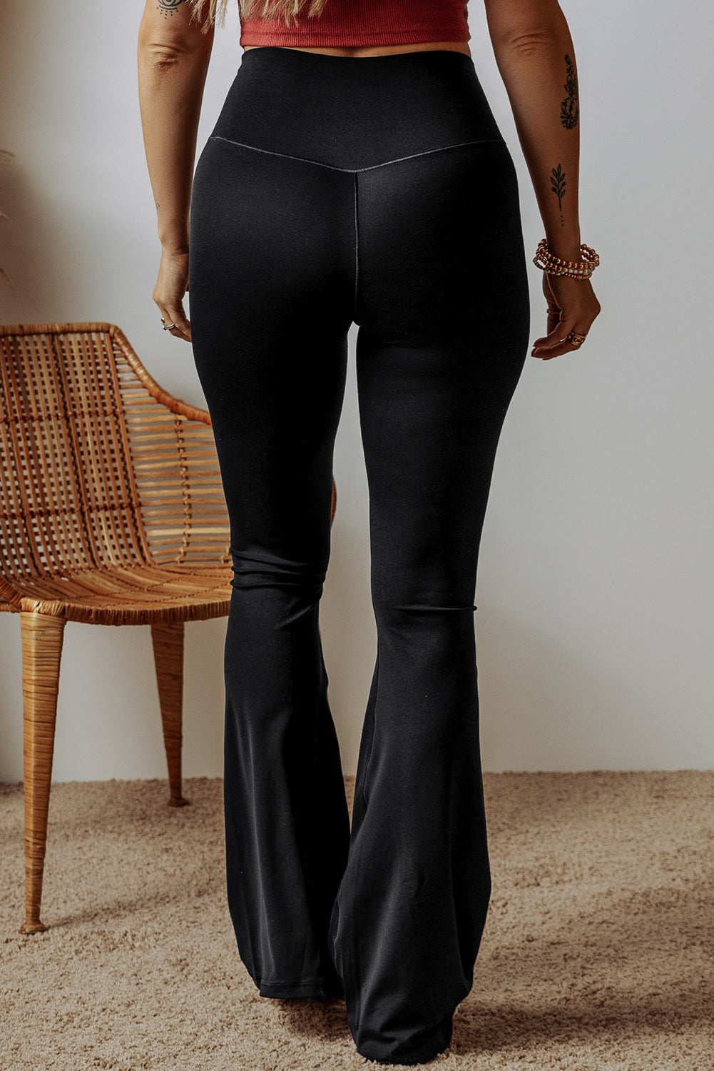 V-Shape High Waist Flared Leggings